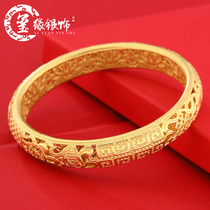  Buddha eight treasures sterling silver bracelet foot silver 999 filigree ancient hollow matte sterling silver bracelet female send mother-in-law