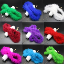 Colorful Turkey Feather Fluff Strips Lengthened Encrypted Wedding Festivities Christmas Stage Performance Decorative Diy Material