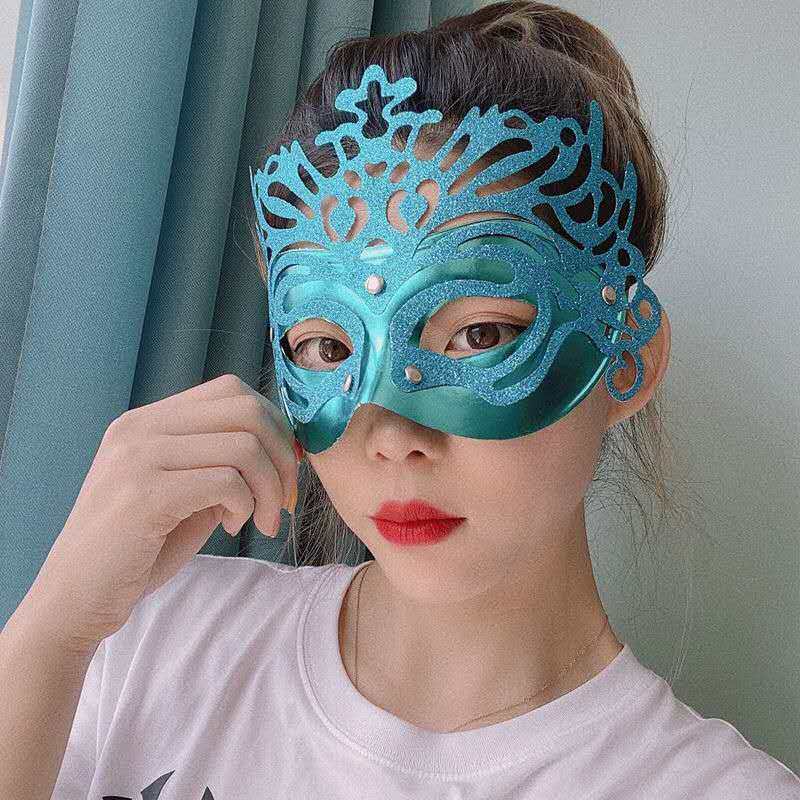 Adult children Men's and women's men and women Half-Face Princess Ancient Wind Mask Halloween Makeup Prom Bar Stage Performance