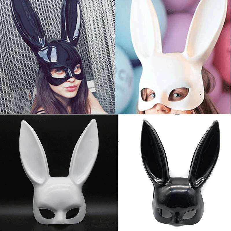 Halloween Rabbit Girl Mask Bar KTV Night Shop Mask Halloween Makeup Prom Rabbit Ears Mask