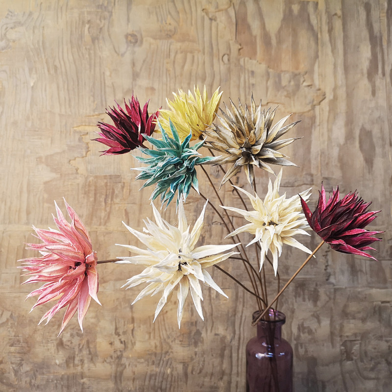 (Flame Chrysanthemum) Home Living room Xuanguan Café Decoration of flowers Natural foreign trade Dry flower decoration