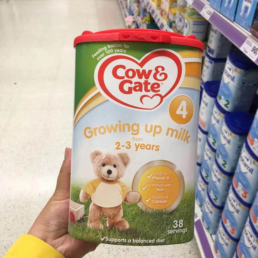 British straight mail cow bar Cow and Gate toddler grow milk powder 4 paragraphs suitable for 2-3-year-four cans-Taobao