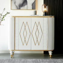 Italian minimalist light luxury Rock board porch cabinet multifunctional storage living room dining side cabinet simple modern shoe cabinet