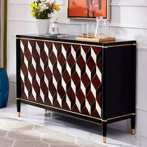 American light luxury dining side cabinet postmodern simple dining room multi-function side cabinet Solid wood living room wine cabinet storage dining side cabinet