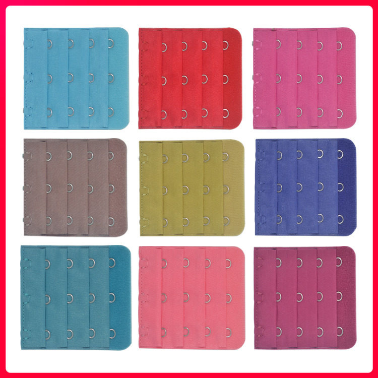 3-row lingerie lengthening buckle bra extended buttoning back button fastening buckle clasp with adjustment of three rows of three buttons widening