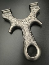 Titaniu TC21 Titanium alloy high end CNC high - end slingshot flat slingshot non - casting line cutting slingshot