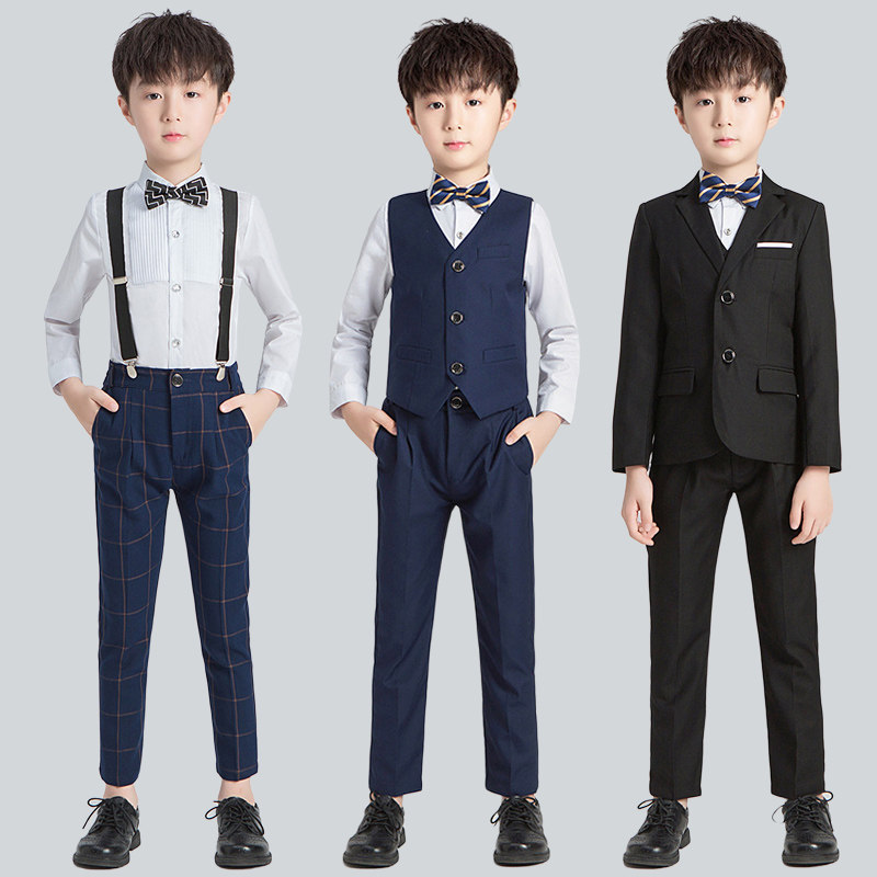 Boys' suits, children's dresses, boys, flower girls, vests, suits, bibs, small hosts, piano costumes