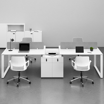 Staff office table and chair combination 4 people computer desk screen work position four people Office furniture can be customized