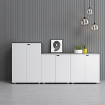 Office wooden filing cabinet storage cabinet storage cabinet short cabinet with code lock multi-layer partition filing cabinet