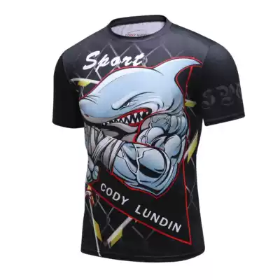 MMA boxing fighting clothes Boxing Muay Thai short-sleeved fitness training comprehensive windproof clothing Quick-drying sportswear