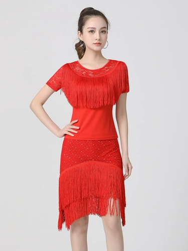 Танцующий комплект, блестки для ногтей с кисточками, юбка, костюм, новая коллекция