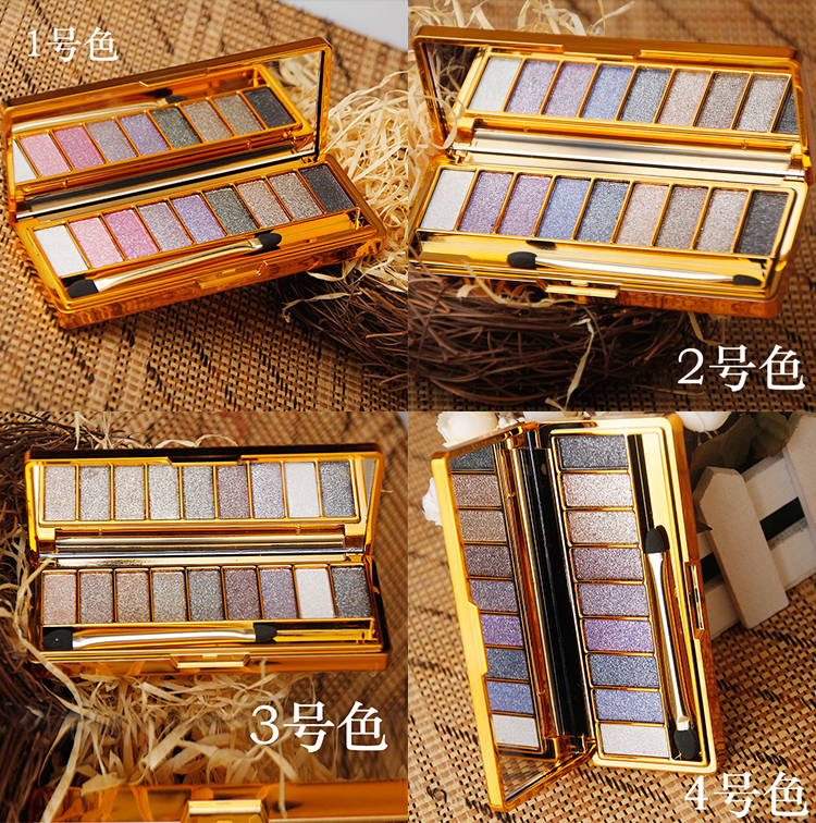 Gấu Pooh không thấm nước 9 màu sáng bóng kim cương món ăn màu đất màu vàng nàng tiên cá Jitao trang điểm ngọc trai lấp lánh - Bóng mắt bảng mắt nars