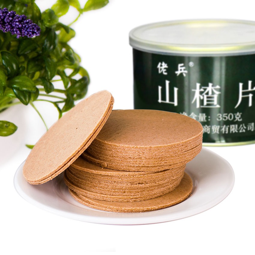 No additives, hawthorn slices, strips, canned green tin cans, net content of 350 grams, sweet and sour, palatable and chewy