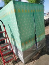 Summer Countryside Outdoor Simple Temporary Shower Room Shelving Apron Insulated Bath Hood Home Bath Tent Bathroom