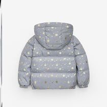 Anti-season Childrens down jacket short hooded men and womens children 2020 new reflective down jacket space suit hooded