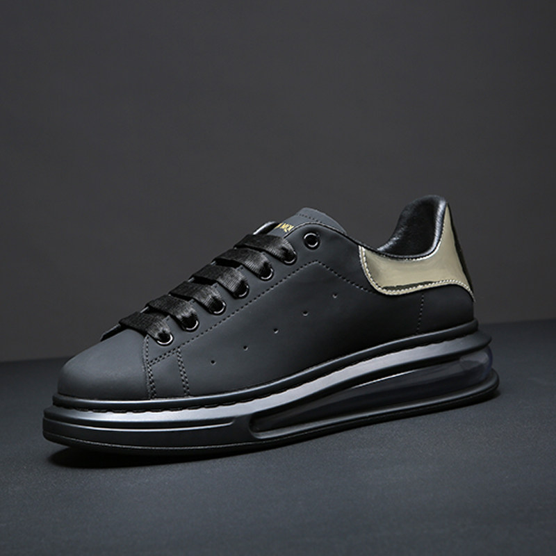 Star Same-size Genuine Leather Mckun Air Cushion Small White Shoes Embroidery Little Bee Lovers Casual Korean Version 100 Hitch Heightened Board Shoes