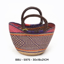 Moroccan hand basket Vintage style hand woven shopping basket prop storage box large capacity