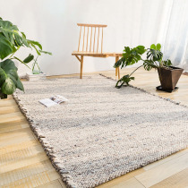 India imported hand-woven wool carpet Living room sofa coffee table mat Modern light luxury household bedroom bedside blanket