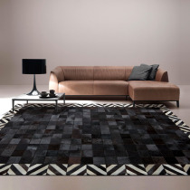 Hand stitching cowhide carpet Nordic light luxury ins Living room bedroom household bedside blanket Sofa coffee table mat customization