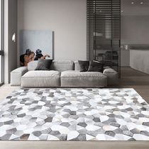 Hand stitching cowhide carpet Living room Nordic light luxury ins household sofa coffee table mat Bedroom bedside blanket customization