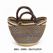 Vintage woven hand basket Moroccan woven basket Trend shopping basket storage basket