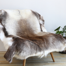  Imported whole Finnish reindeer plush carpet Fur leather living room fur long blanket Bedroom bedside blanket