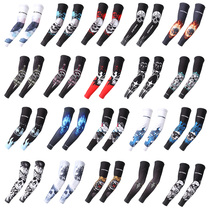 Ice sleeve big arm motorcycle sunscreen sleeve men and women summer riding ice silk outdoor cool sleeve motorcycle long skeleton