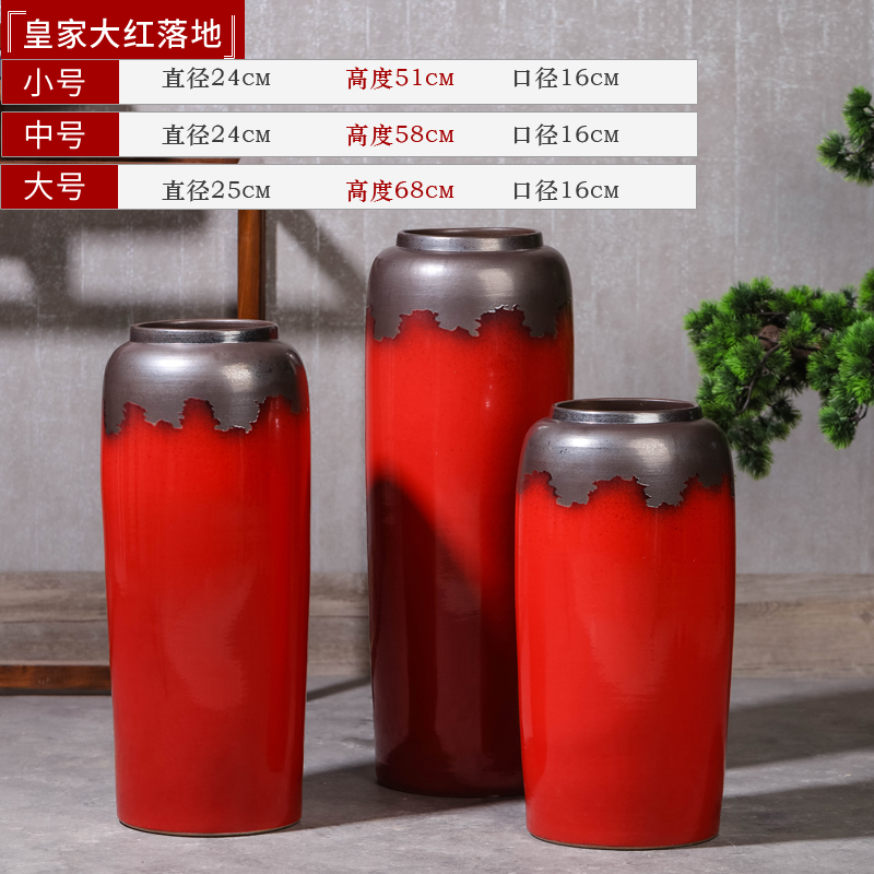 Ceramic vases, flower arrangement sitting room place I and contracted retro dry flower of large European jingdezhen porcelain flowerpot