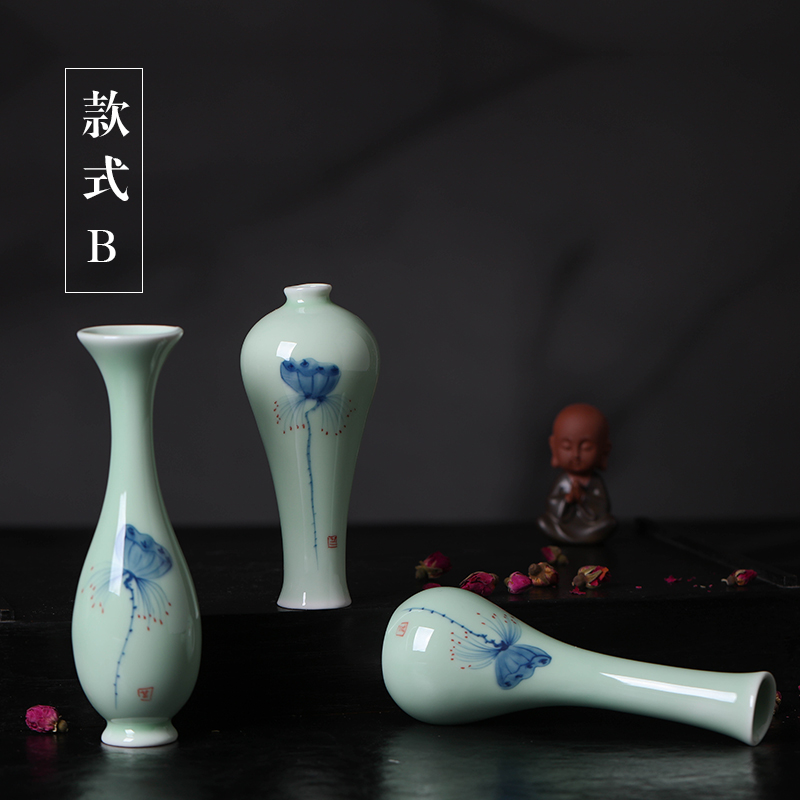 Jingdezhen ceramic hand - made floret bottle home decoration sitting room place flower, flower arranging ceramics handicraft