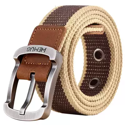 Canvas Belt Men's Women's belt casual pants belt Korean student pin buckle youth military training belt Outdoor