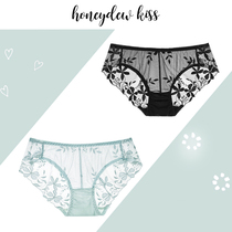 Buy 3 get 1 panties female lace sexy ultra-thin mesh Ice Silk transparent cotton file thin breifs