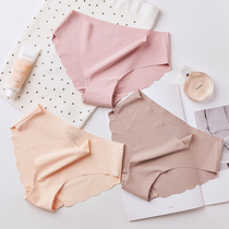 Buy 3 send 1 unscented underwear women low waist do not clip hip hip hip sexy spring summer thin breathable Ice Silk breifs