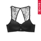 Mật ong Kiss Autumn Sexy Lace Beauty Back No Trắc trước Đồ lót có nút Phụ nữ Thu thập Không có Vòng tròn Thép Bra Set