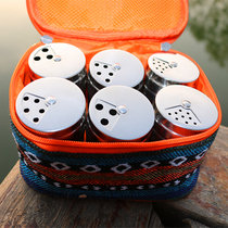 Outdoor seasoning bottle set Barbecue supplies Portable seasoning box Seasoning bottle combination package Seasoning jar Seasoning box
