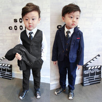 Childrens suit mens small suit suit vest three-piece foreign flower girl dress piano performance clothes baby dress