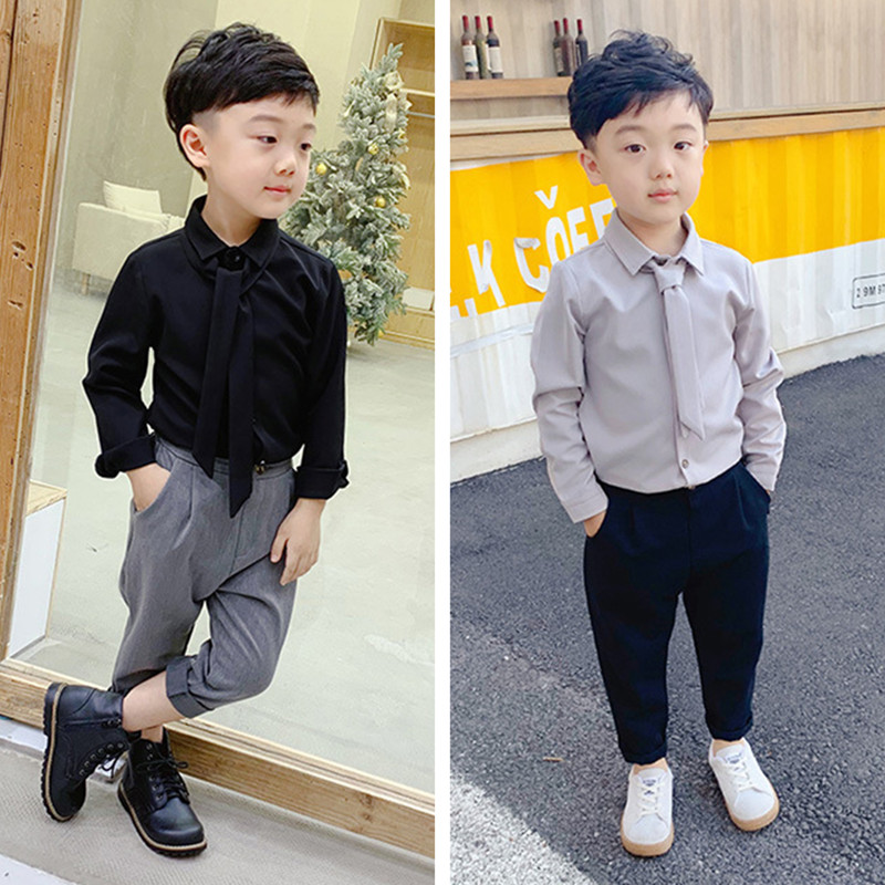 Boy's Chisp - sleeved shirt 2020 Spring - clothes new Han - Edition Kids handsome personality shirt baby coat