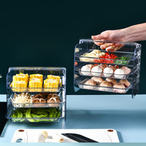 Side dish multi-layer shelf kitchen transparent overlay storage creative home hot pot drain preparation shelf