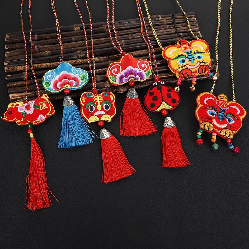 Dragon Boat Festival Sachet Kindergarten Hanging Neck Belt Called Tiger Head Xiangyun Ornament Seven Star Ladybug Pendant Children's Gift