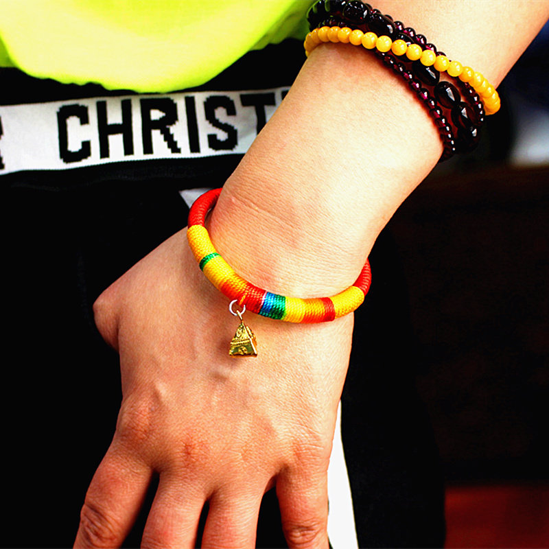 End of the Dragon Boat Festival Adult 5 Colorful Rope Zongzi Five Colorful Rope Handmade Hand-woven Handthread Red Rope Handmade Pendant