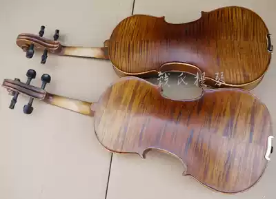 Handmade violin Natural tiger pattern violin Puhua violin Mid-range violin Send electronic tuner
