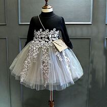 Girls Dress Han Edition Childrens Clothing Yang Spring Clothing New needle sweater knitting sweater Personality