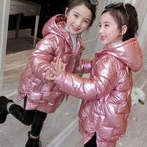Childrens Down Cotton Clothes Waterproof Girls Thickening Girls in Cotton Clothes for Big Children in Winter Girls