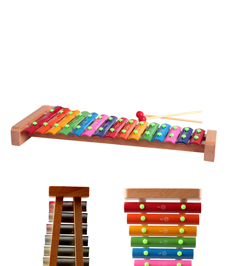 Trẻ em tay gõ xylophone 15 âm thanh chuyên nghiệp bộ gõ nhôm tấm gỗ dành cho người lớn sinh viên bé âm nhạc đồ chơi giáo dục