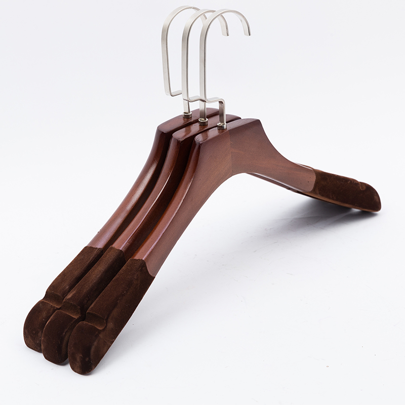 Retro Solid Wood Men and Women's Clothes Non-slip Fluffy Wood Clothes for Household Wood Clothes