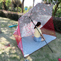 2023 original single export 2 4 meters Japanese outdoor holiday camping tent umbrella sun protection parasol leisure umbrella free umbrella