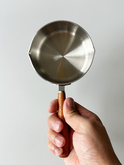 XMAN+ stock hot oil pot 316 stainless steel oil pouring small pot small mini hot oil pot thickened three-layer steel