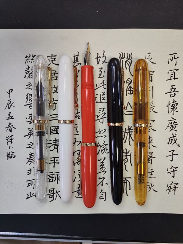 Luo Pu Polished Double-Layer Long Knife-Shaped Pen, Yan Jin Hao 9016 Steel Pen, Double-Layer Heartbeat Tip, Writing Fun, Calligraphy Practice Gift Luo Pu Polished Double-Layer Long Knife-Shaped Pen, Yan Jin Hao 9016 Steel Pen, Double-Layer Heartbeat Tip, Writing Fun, Calligraphy Practice Gift