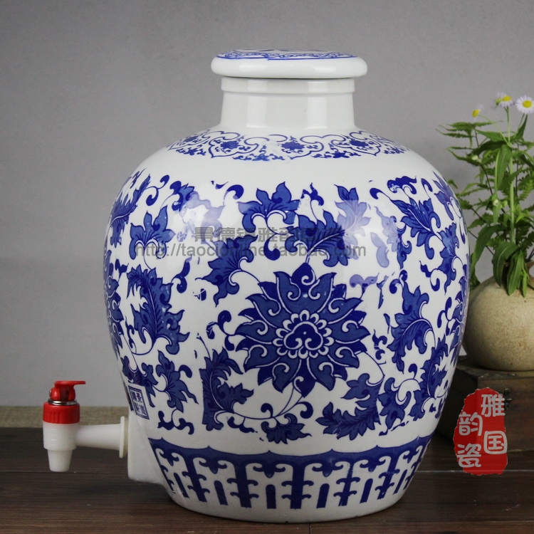 Bình rượu sủi bọt bình sứ 10/20/30/50 kg rượu vang thùng rượu vang rượu vang rượu vang trắng bình ly uống rượu mạnh