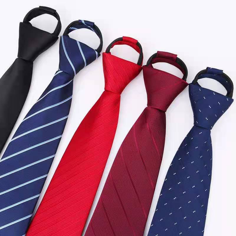 Blue Striped Tie Men's Career Business Wedding Student Narrow version 5cm Positive Dress Tie Korean Edition Laced Necktie