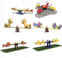 Garden community outdoor rocking horse PE board seesaw NYO seesaw kindergarten spring garden childrens cartoon animal spring double male rocker